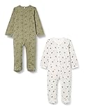 pippi Nightsuit w/f-Buttons 2-Pack Conjunto de Pijama, Deep Lichen Green, 92 para Bebés