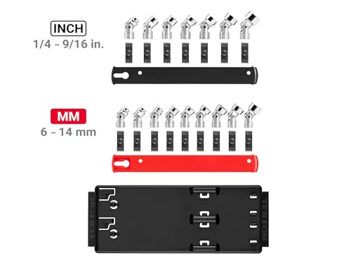 Image of TEKTON 1 /4 Inch Drive Universal Joint Socket Set, 16-Piece | SHD90217