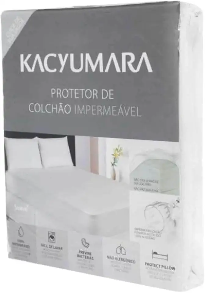 Protetor de colchão Queen impermeável malha - Kacyumara