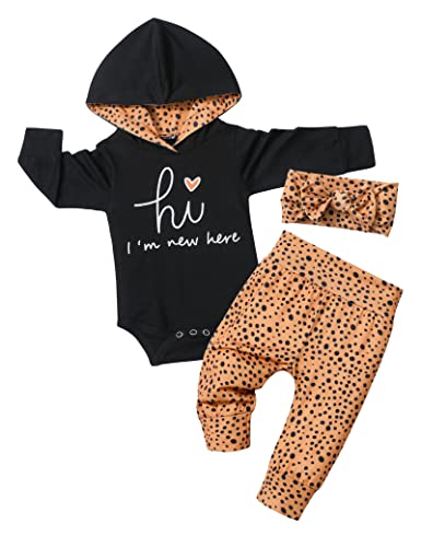 Image of KANGKANG Newborn Baby Girl Long Sleeve Hoodie Pullover Sweatshirt Pants Set Infant Fall Winter Outfits