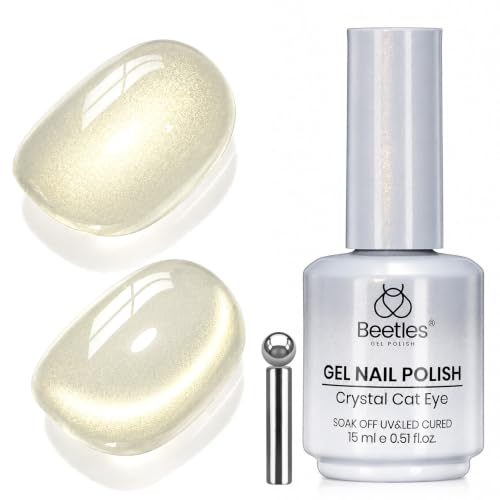 Image of Beetles Silver Cat Eye Gel Nail Polish, Frosted Sugar 15ML Glitter Fall Gel