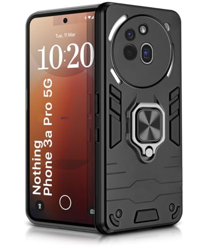 Image of AIBEX Armor Back Cover Compatible for Nothing Phone 3(a) Pro 5G| Rugged Shockproof Case with Ring Holder & Kickstand | Military-Grade Protection | Magnetic Car Mount Compatible