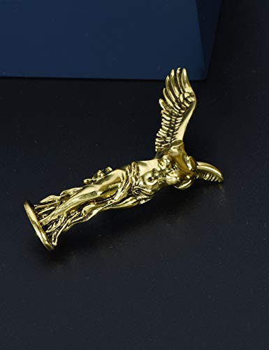 Image of Vintage Guardian Angel Jewelry Golden Crystal Flying Angel Wings Brooch Pin Wedding Bouquet Lapel Pin Jewelry for Women Bridal