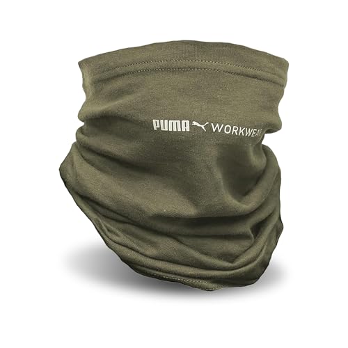 PUMA WORK WEAR - Scaldacollo multifunzione da donna e da uomo, scaldacollo, antivento, ideale per il lavoro all'aperto, oliva, Taglia unica