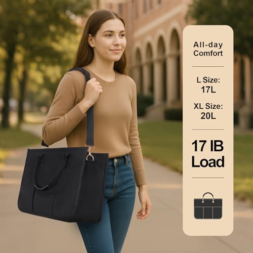 F-color College Tote Bag for School - Large Canvas Teacher Tote Clinical Nurse Bag for Women Nursing Work2