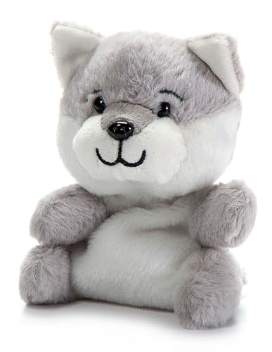 The Petting Zoo Grey Wolf Stuffed Animal Plushie, Nuggetz, Kids Gifts, 6 in