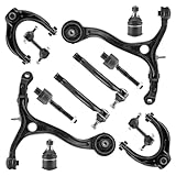 12PCS Front Upper Lower Control Arms Suspension Kits Ball Joint Assembly Fit for Honda Accord 2008 2009 2010 2011 2012, Driver & Passenger Side