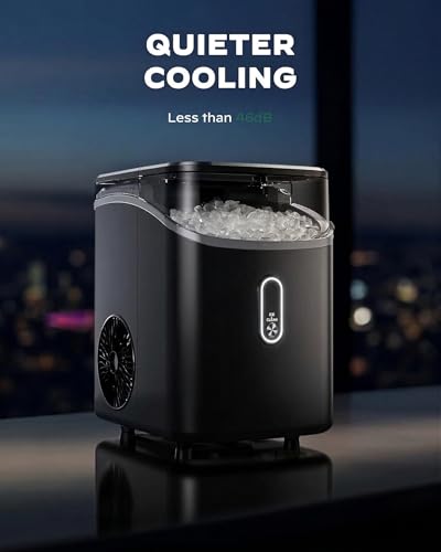 Image of Silonn Nugget Ice Maker Countertop, Pebble Ice Maker with Soft Chewable Ice, One-Click Operation Ice Machine with Self-Cleaning, 33lbs /24H for Home,Kitchen,Office