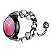 Produktbild TiMOVO Armband für Samsung Galaxy Watch 6/5 40mm/44m/Classic 6 47/43mm/Watch 5 Pro/Watch 4/Watch 3 41mm/Watch Active 2/Active, Perle Nachtleuchtend Uhrenarmband Verstellbar für Damen, Schwarz