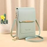 Yebutt Cross Body Bag Women with Multi-Pockets, Leather Ladies Cross Body Handbags Phone Pouch with Long Strap Zips Card Slots, Cellphone Shoulder Bags Coin Purse Wallet (Green) - Image 2