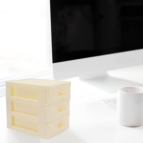 Miniatura 4 de CALLARON 2 piezas de 3 capas de plástico tipo cajón armario de almacenamiento portátil organizador de almacenamiento multifunción caja de