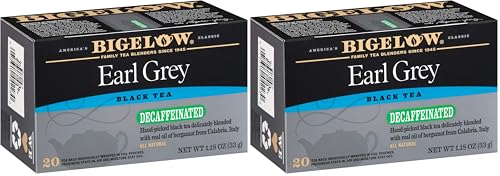 Image of Bigelow Tea Decaffeinated Earl Grey Black Tea, Decaf-Tea, Box, 20 Count (Pack of 12)
