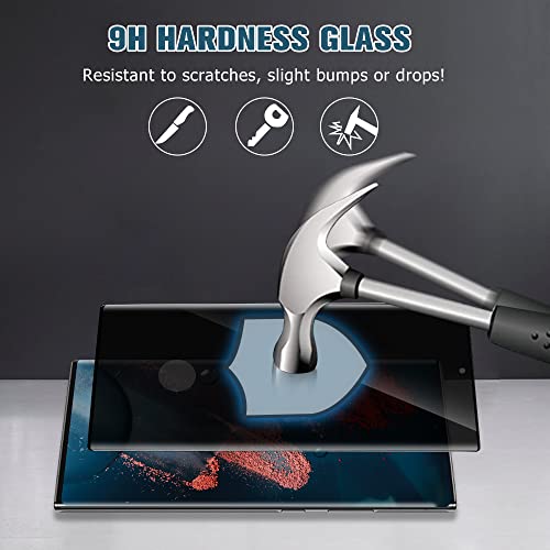 [1+1 Pack] Galaxy Note 20 Ultra Privacy Screen Protector With Camera Lens Protector, [3D Coverage] [Touch Sensitivity] [Fingerprint Unlock Support] [Anti Spy] 9H Tempered Glass For Samsung Galaxy Note 20 Ultra (6.9 Inch) #TOP4