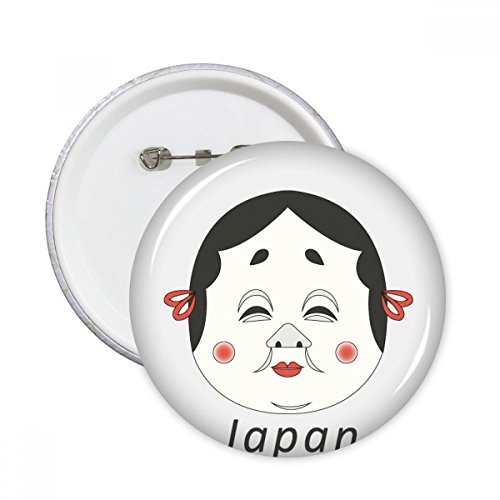 Cadeau original badge rond masque japonais amusant pour ami lot 5