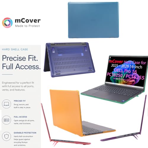 Protector Dell Pro 16 PC16250 mCover funda verde rígida antipolvo laptop Windows de 16 pulgadas 7