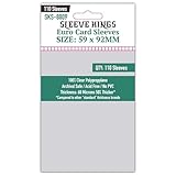 Sleeve Kings Standard Card Sleeves – 110 Count, Clear 60 Micron Thickness, Medium Euro Size (59 x 92 mm), Compatible with Dominion & More – SKU: SKS-8809