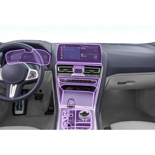 Film de protection transparent TPU console BMW Série 8 anti-choc