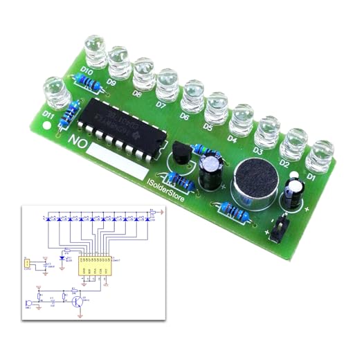 ISolderStore Colorful 10 LEDs Soldering Practice Board Electronic DIY Kits CD4017 Soldering Practice Kit for Teens Kids Adults - Image 6