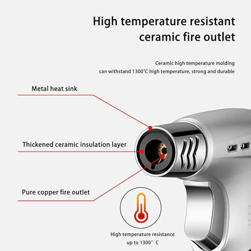 Encendedor de gas resistente al viento rojo miniatura 5