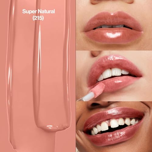 Image of Revlon Super Lustrous The Gloss, Non-Sticky, High Shine Glossy Finish, Lightweight Moisture Enriched With Agave, Moringa Oil Capuacu Butter - Super Natural(215), 3.8ml (Pack of 2)