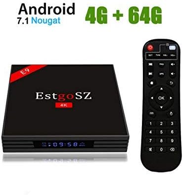 Android TV Box 4GB 64GB EstgoSZ H96 Max TV Box Android 7.1 RK3328 Support Dual-Band Wi-Fi 2.4/5.0G / Ethernet 100M/ Bluetooth UHD 3D 4K Smart Android Box