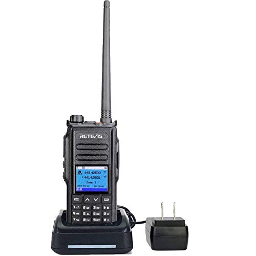Retevis RT72 DMR Radios, Ham Digital 2 Way Radio Long Range,VHF UHF High Power Alarm SMS 1024 CH 1700mAh Dual Time Slot Group Call,for Travel Factory Emergency Rescue(1 Pack)
