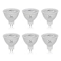 Simba Lighting LED MR16 5W 12V Light Bulb (6 Pack) 35W to 50W Halogen Spotlight Replacement for Landscape, Accent, Track Lights, Desk Lamps, FWM C EXN, GU5.3 Bipin Base, 2700K Warm White, Not Dimmable