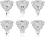 Simba Lighting LED MR16 5W 12V Light Bulb (6 Pack) 35W to 50W Halogen Spotlight Replacement for Landscape, Accent, Track Lights, Desk Lamps, FWM C EXN, GU5.3 Bipin Base, 2700K Warm White, Not Dimmable | 35W to 50W Halogen Spotlight Replacement for La