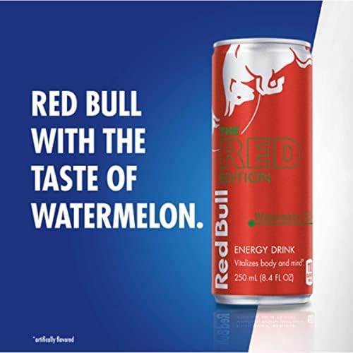 Image of Red Bull Energy Drink, Watermelon | 114mg Caffeine | Contains Taurine & B Vitamins | 12 Fl Oz Cans | Pack of 12