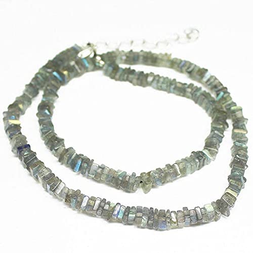 Labradorite naturelle perles carrées de 17" pour créer un cadeau fait main inoubliable