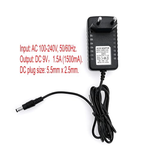 JZK DC 9V 1.5A 13.5W Ersatzladegerät für Brother P-Touch Etikettendrucker PT-D210 PT-H110 PT-E100 PT-D200 PT-2030VP PT-1290 PT-1880, AC-Netzteil-Ladeadapter für Etikettendrucker
