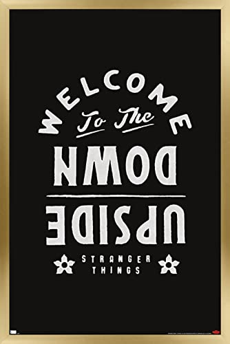 Poster Stranger Things cadre doré cadeau idéal pour fan de la série Netflix