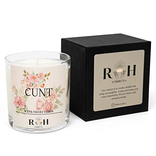 C*Nt Candle | Stocking Stuffer | Rh Candle Co | Comes In A Gift Box | Velvet Moss Scented | Funny Candle | Funny Gift #TOP1
