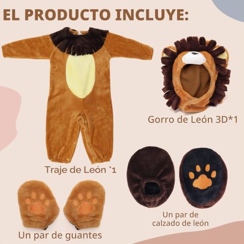 Traje de león y vaca para niños conjunto de peluche infantil de fiesta 2
