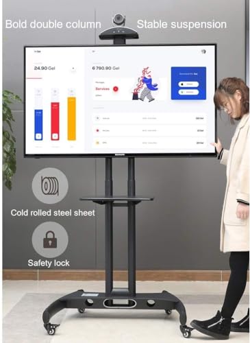 Soporte móvil para TV con altura ajustable y giro universal miniatura 3