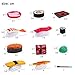 Authentic Japanese Sushi Bento Box Pretend Play Dinner Food Set - 19 Piece Cutting Food Toy Play Set for Kids