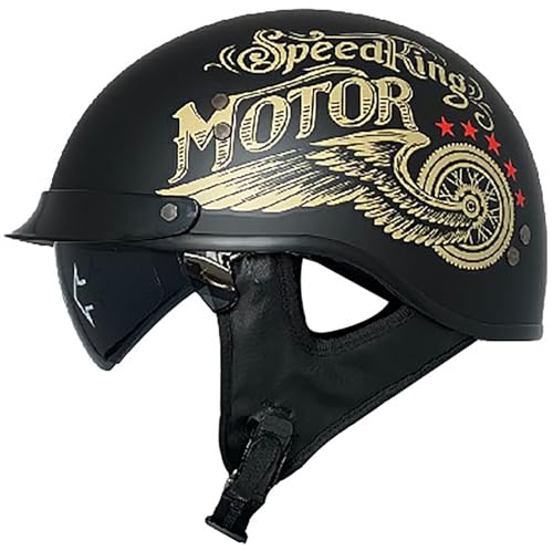 Casco de motocicleta vintage abierto para paseos urbanos en scooter y motos cruiser talle L
