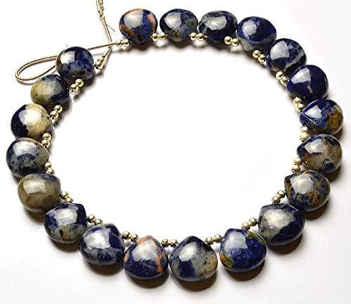 Sodalite naturelle perles coeur 12mm sans défaut pour réussir vos montages de bijoux