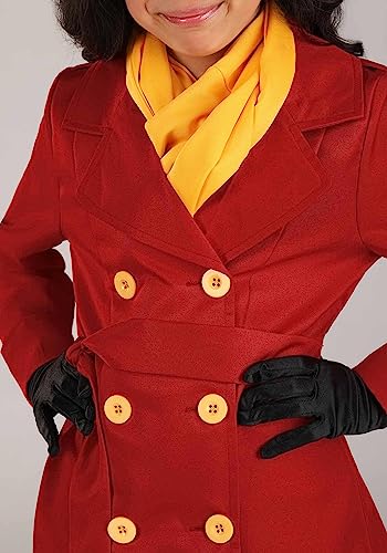 Disfraz Carmen Sandiego para Niñas con Abrigo Rojo miniatura 5