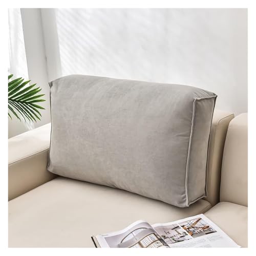 Almohada de lectura para cama y sofá, cojín extraíble para cabecera, almohada grande de apoyo para la espalda para parejas/individuales, 80 x 45 x 12 cm, ideal para comodidad y relajación
