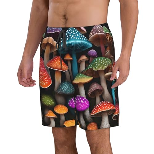 Mushroom Men's Quick Dry Beach Shorts Swim Trunks with Pockets Board Shorts2