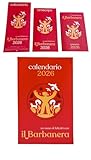 Calendario tradizionale Barbanera 2026 - Nuovo calendario - 264° anno di pubblicazione + Almanacco + Oroscopo + mini calendario da parete 28 x 13 cm + segnalibro e calendario tascabile