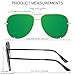 ANDWOOD Oversized Aviator Sunglasses for Women Big Large UV Protection Fashion Sun glasses UV Protection Black Mirrored Green Shades