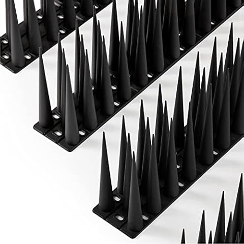 OFFO Bird Spikes Pigeon Outdoor Spikes for Cat Keep Birds Raccoon Woodpecker Away Covers 8 Feet(2.44m), Black Cover