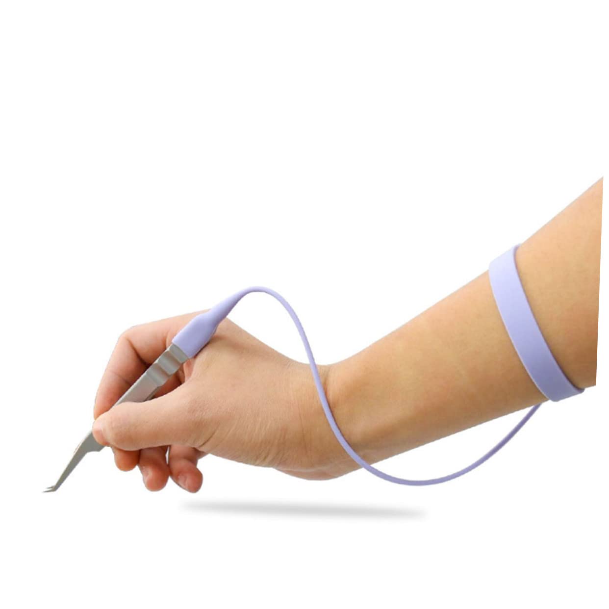 5pezzi Pinzette Per Estensioni Ciglia Con Bracciale Silicone Strumento Protettivo Per Applicatori Accessorio Pratico Per Donne Design Compatto e Portatile