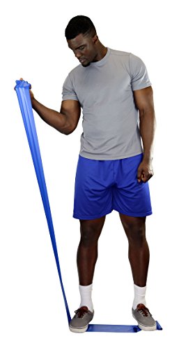 Cando-Low-Powder-Exercise-Band-50-Yard-roll-Blue-Heavy