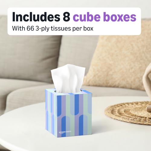 Amazon Basics Facial Tissues, 3-Ply, Ultra-Soft | Premium | 264 Count | 8 Packs (Previously Presto!) - image 3