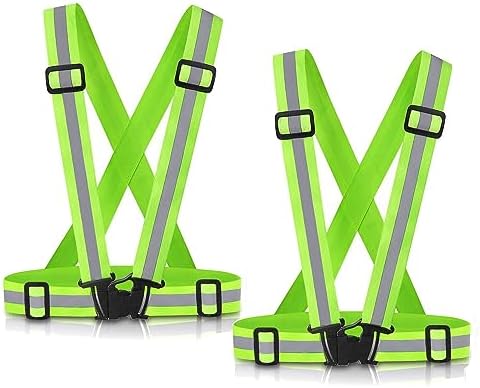 Reflective Vest Running Gear, 2Pack High Visible Safety VES for Cycling Jogging Running Walking, Adjustable for Men Women Kids Reflective Vest Running Gear, 2Pack High Visible Safety VES for Cycling Jogging Running Walking, Adjustable for Men Women Kids