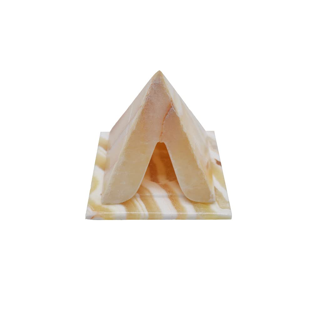 Gize's Great Pyramid Scale Egyptian Pyramid Candle Holder Consists of 2 Pieces Each Side Measures 4.5" High 4.5"