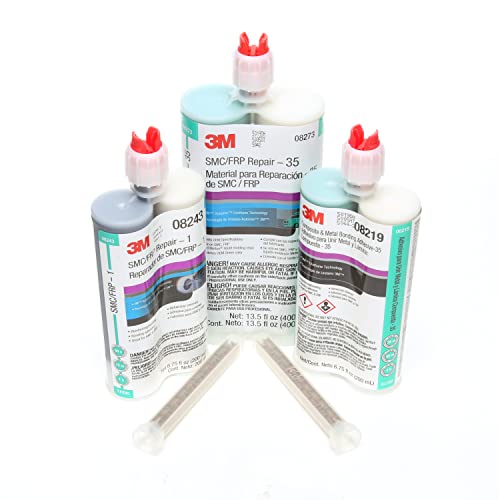 3M Adesivo de reparo SMC/fibra de vidro - 4, 08227, preto, cartucho de 200 ml
